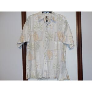 Tori Richard Tropical Hawaiian Shirt Palm Leaf Floral Print Button Down Casual S